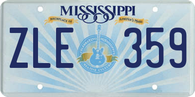 MS license plate ZLE359