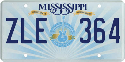 MS license plate ZLE364