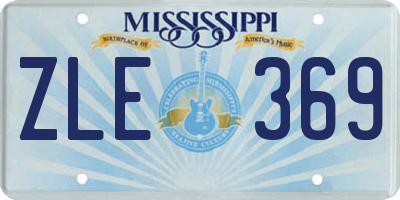MS license plate ZLE369