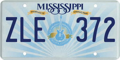 MS license plate ZLE372
