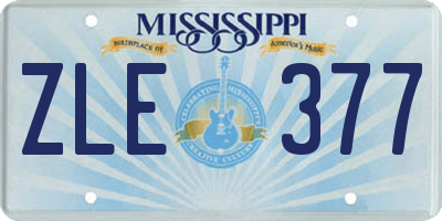 MS license plate ZLE377