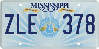 MS license plate ZLE378