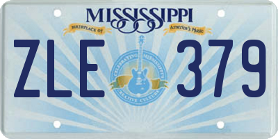 MS license plate ZLE379