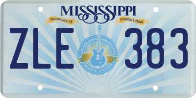 MS license plate ZLE383