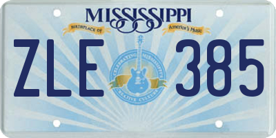 MS license plate ZLE385