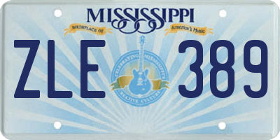 MS license plate ZLE389