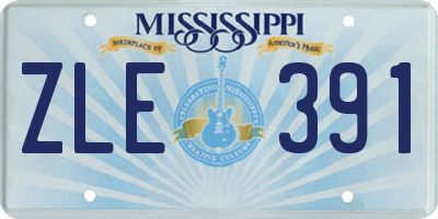 MS license plate ZLE391