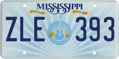 MS license plate ZLE393