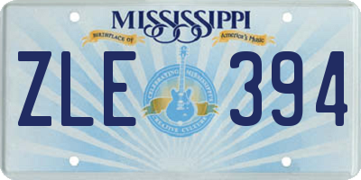 MS license plate ZLE394