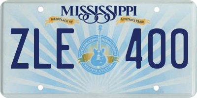 MS license plate ZLE400