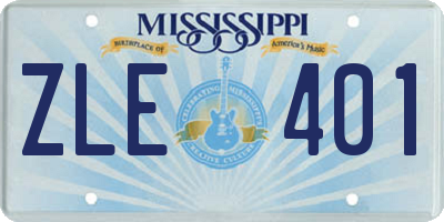 MS license plate ZLE401