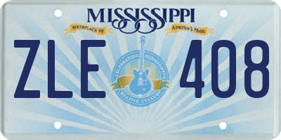 MS license plate ZLE408