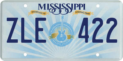 MS license plate ZLE422