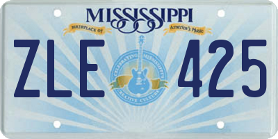 MS license plate ZLE425