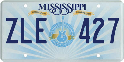 MS license plate ZLE427