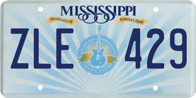 MS license plate ZLE429