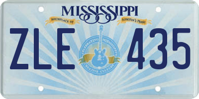 MS license plate ZLE435