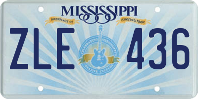 MS license plate ZLE436