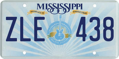 MS license plate ZLE438
