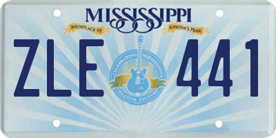 MS license plate ZLE441