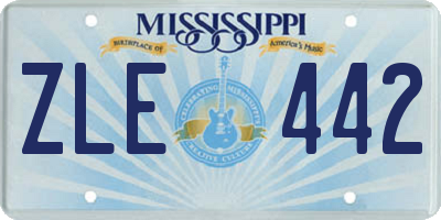 MS license plate ZLE442