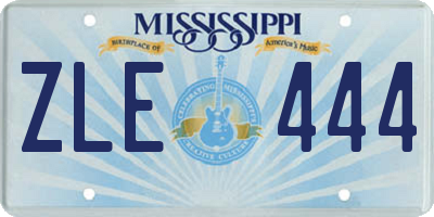 MS license plate ZLE444