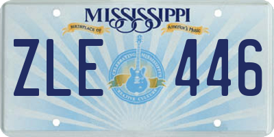 MS license plate ZLE446