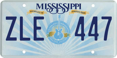 MS license plate ZLE447