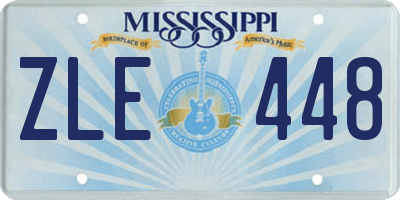 MS license plate ZLE448