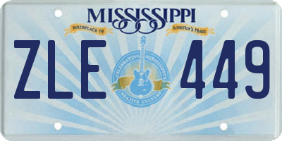 MS license plate ZLE449