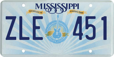 MS license plate ZLE451