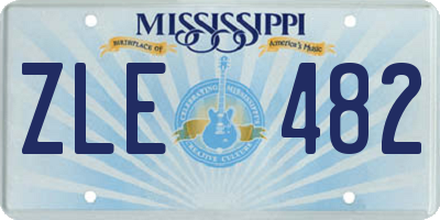 MS license plate ZLE482
