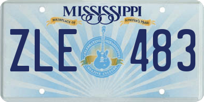 MS license plate ZLE483