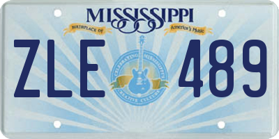 MS license plate ZLE489