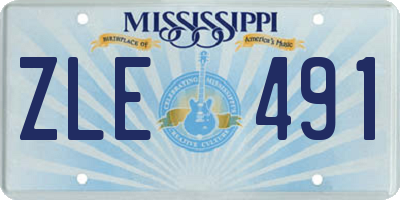 MS license plate ZLE491