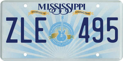 MS license plate ZLE495