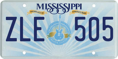MS license plate ZLE505