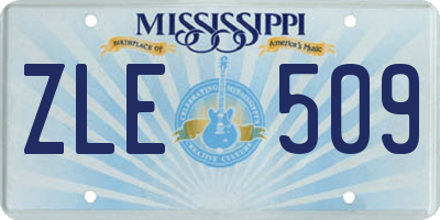 MS license plate ZLE509