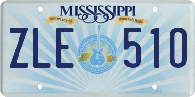 MS license plate ZLE510