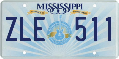 MS license plate ZLE511