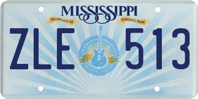 MS license plate ZLE513