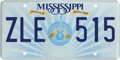 MS license plate ZLE515