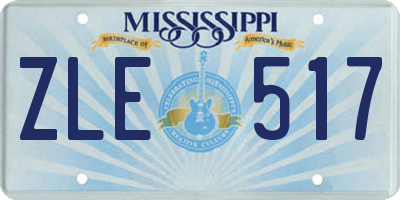MS license plate ZLE517
