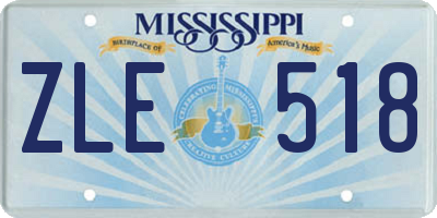 MS license plate ZLE518