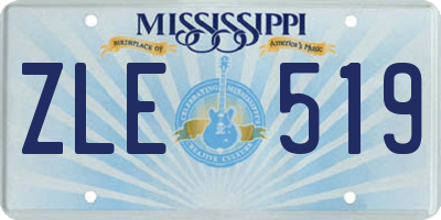 MS license plate ZLE519