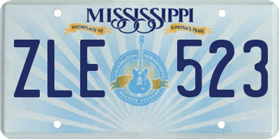 MS license plate ZLE523
