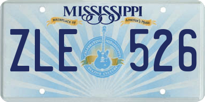 MS license plate ZLE526