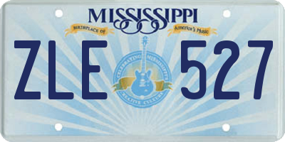 MS license plate ZLE527