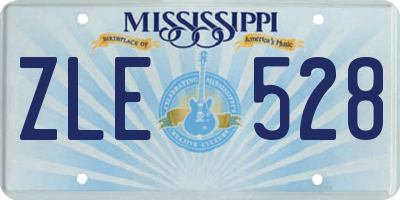MS license plate ZLE528