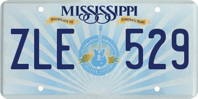 MS license plate ZLE529